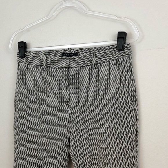 Theory Treeca Knit Pant Black-White Multi 4 - Picture 4 of 8